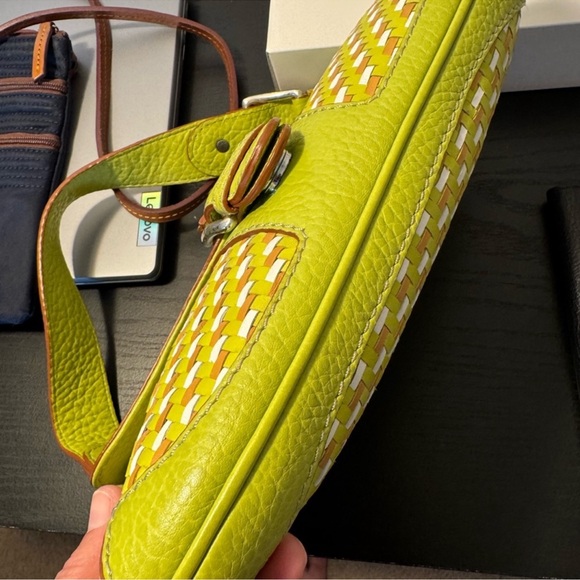 Rare Michael Kors Tri-Color Small Woven Leather Shoulder Bag - Picture 10 of 15